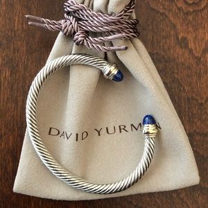 David Yurman Cable Classic Lapis Cuff Bracelet